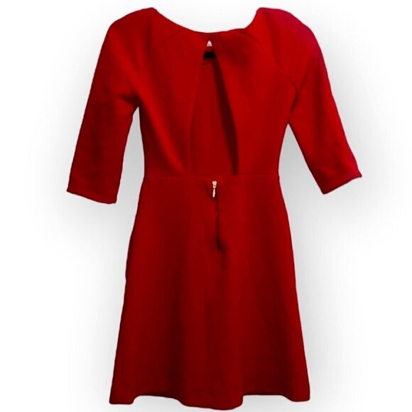 zara red sheath open back mini dress size Small - Picture 4 of 15